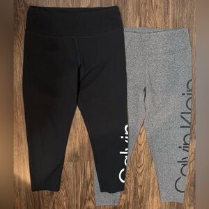 Calvin Klein Dual Pack Black and Gray Leggings